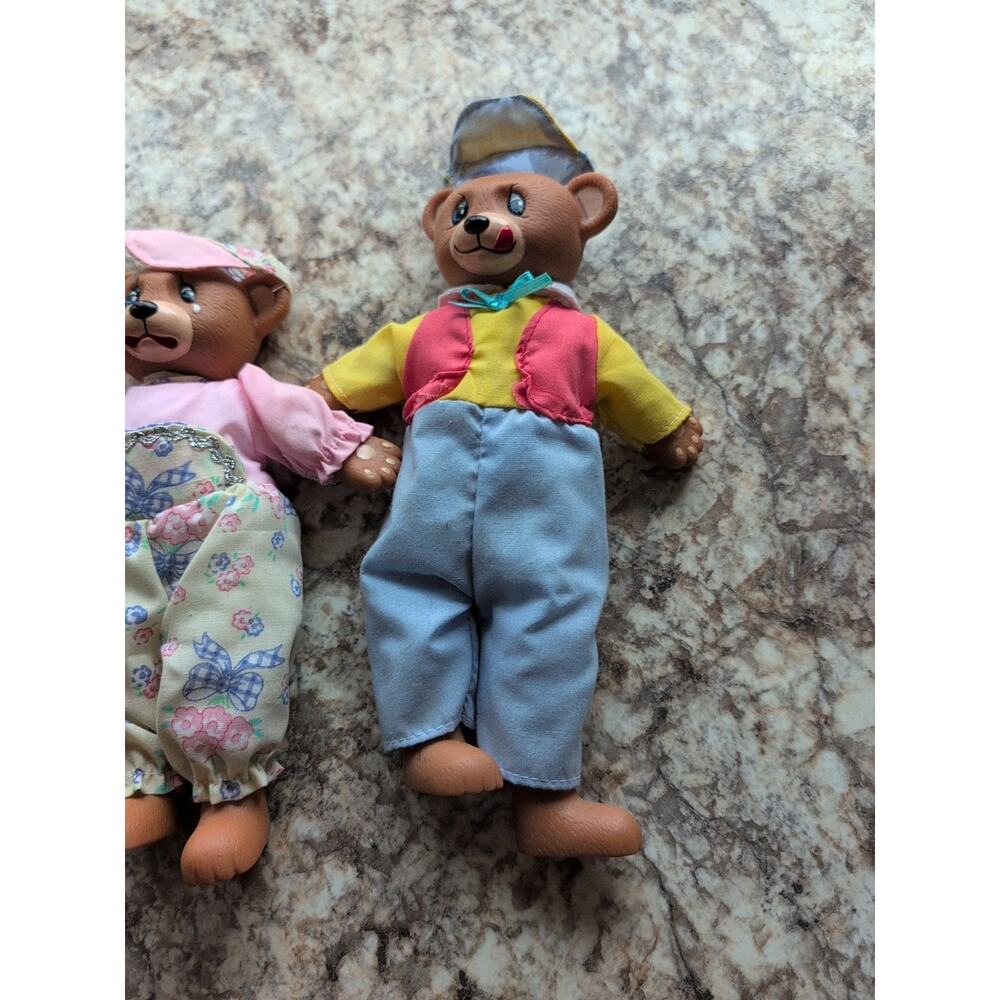 3 Vintage (WAY OUT TOYS OF NY) 9" PVC RUBBER BEARS, Mama Papa And Baby - Picture 3 of 10